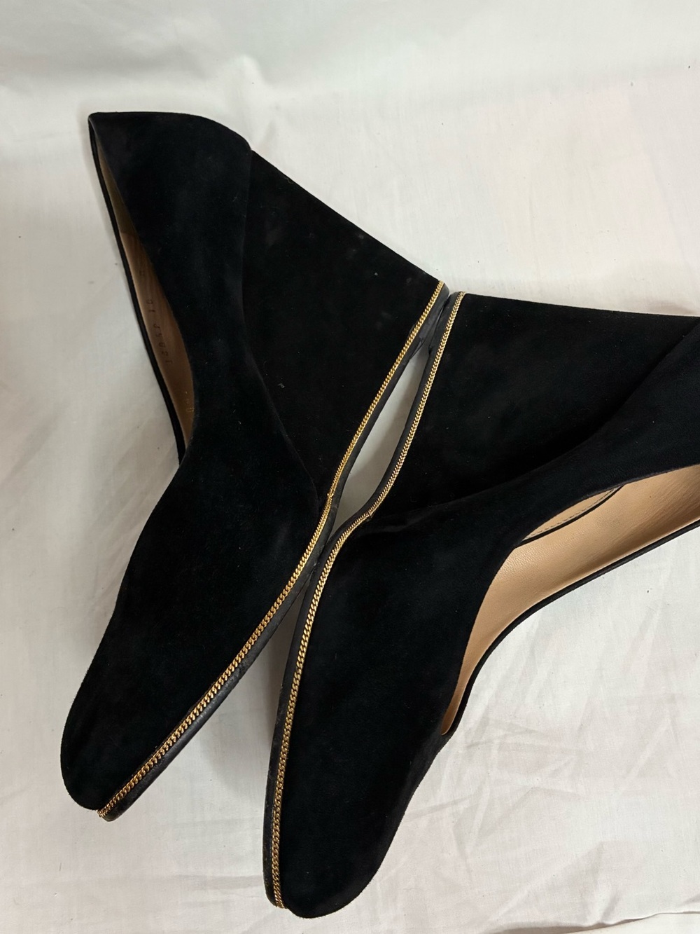 Ferragamo Suede Fiamma Wedges - Picture 6 of 12